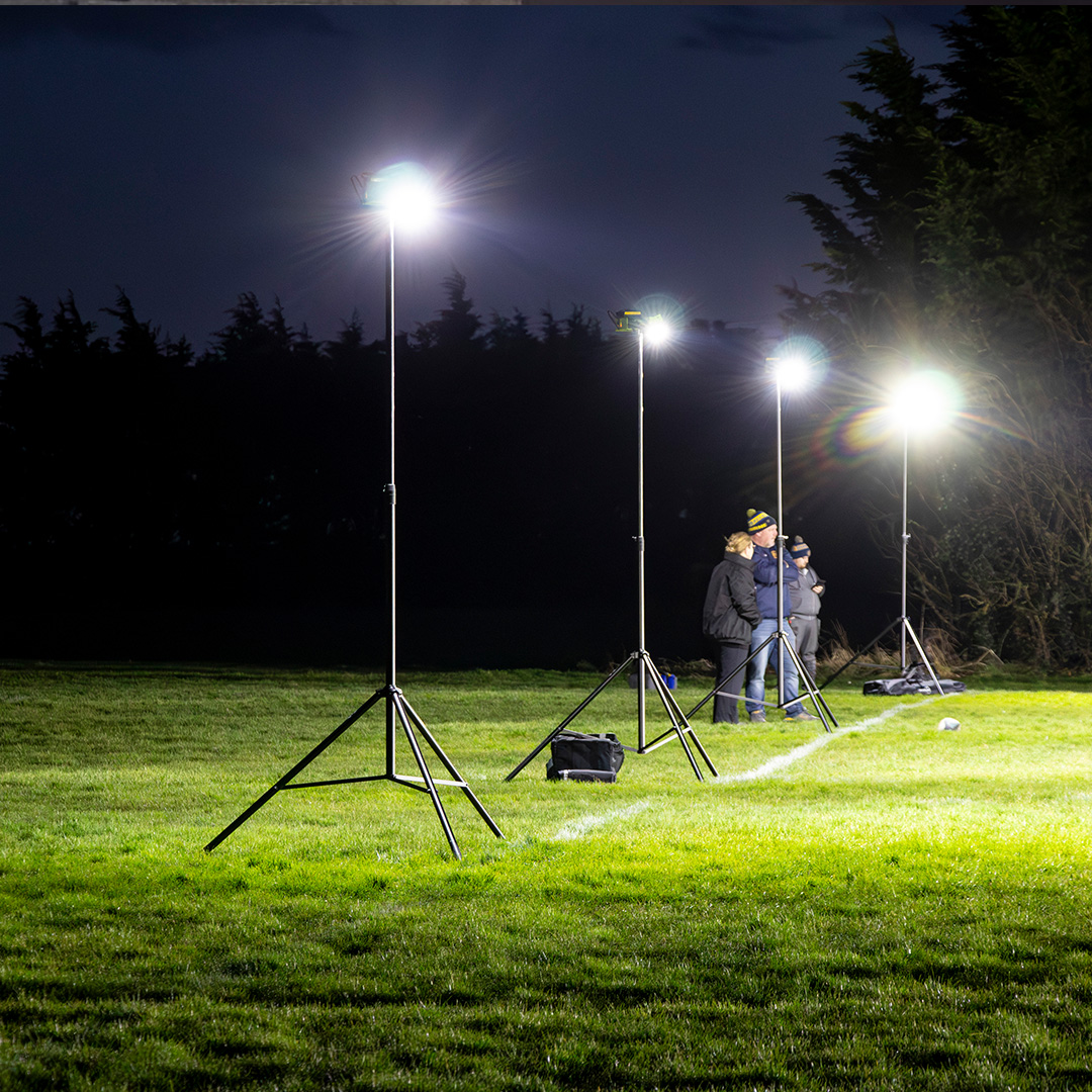 Ritelite Sports-LITEs battery powered portable sports lighting light up dark rugby field for winter training