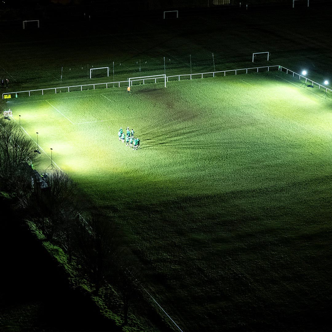 Image-7-web Ritelite Sports-LITE battery powered portable sports lights lighting up a football field for winter training