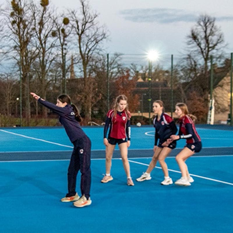 Sports-LITE-temp-netball Ritelite Sports-LITEs battery powered portable sports lighting light up dark rugby field for winter training