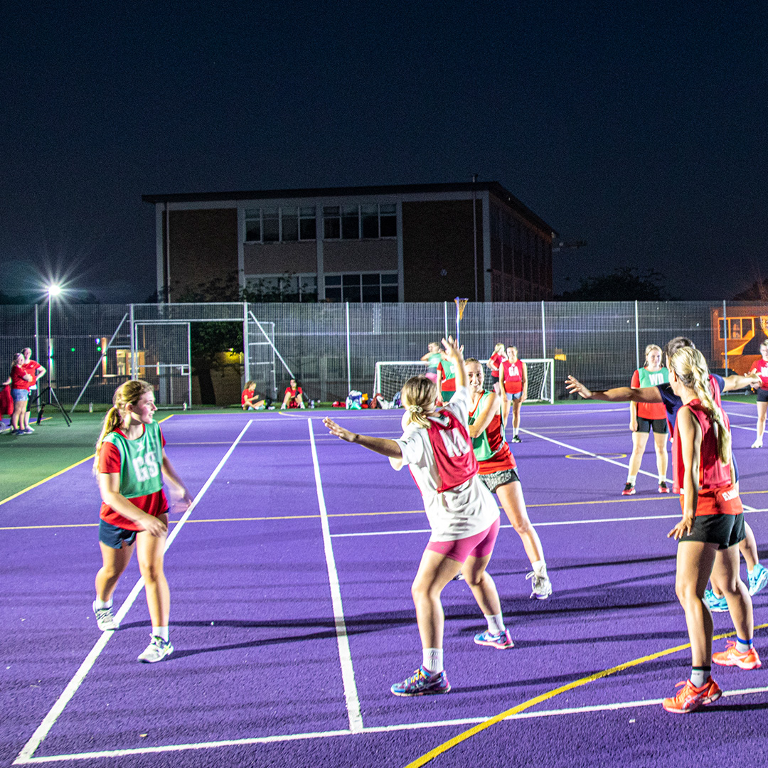 Image 16 Ritelite Sports-LITE training kit lights up single tennis court in the dark for winter training