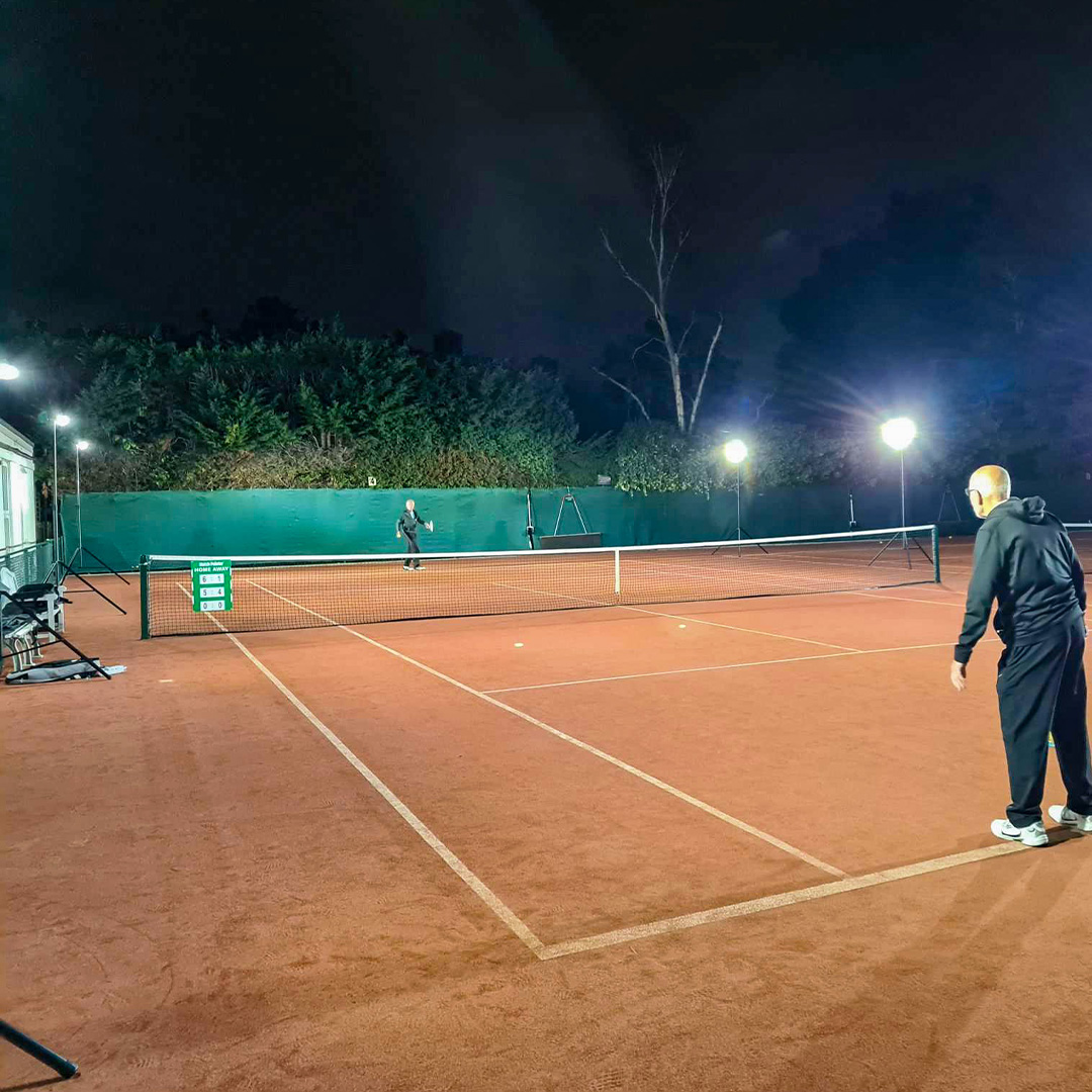 Image 18 Ritelite Sports-LITE training kits light up a single tennis court for winter training