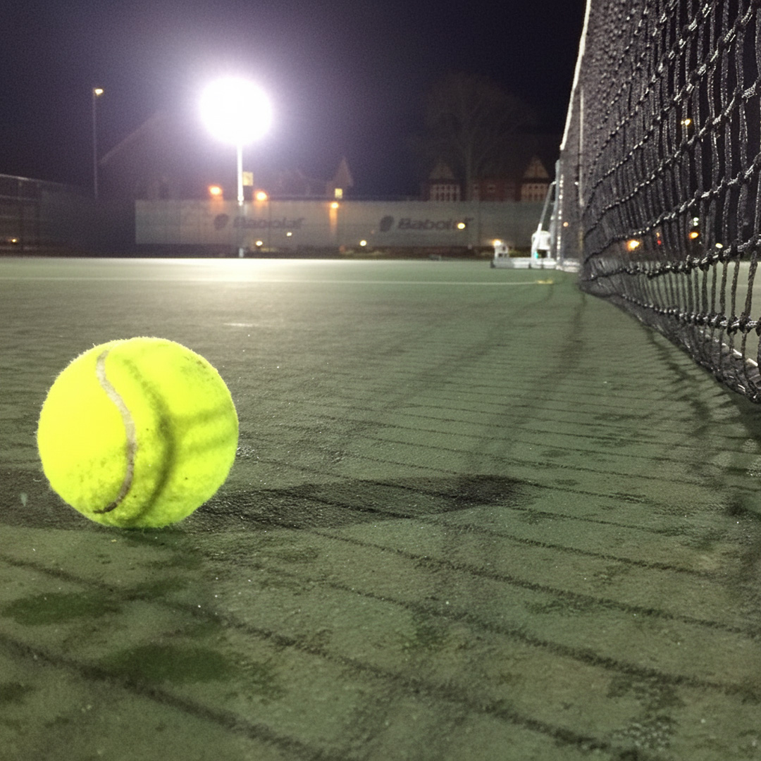 Image 23 Ritelite Sports-LITE training kit lights up single tennis court in the dark for winter training