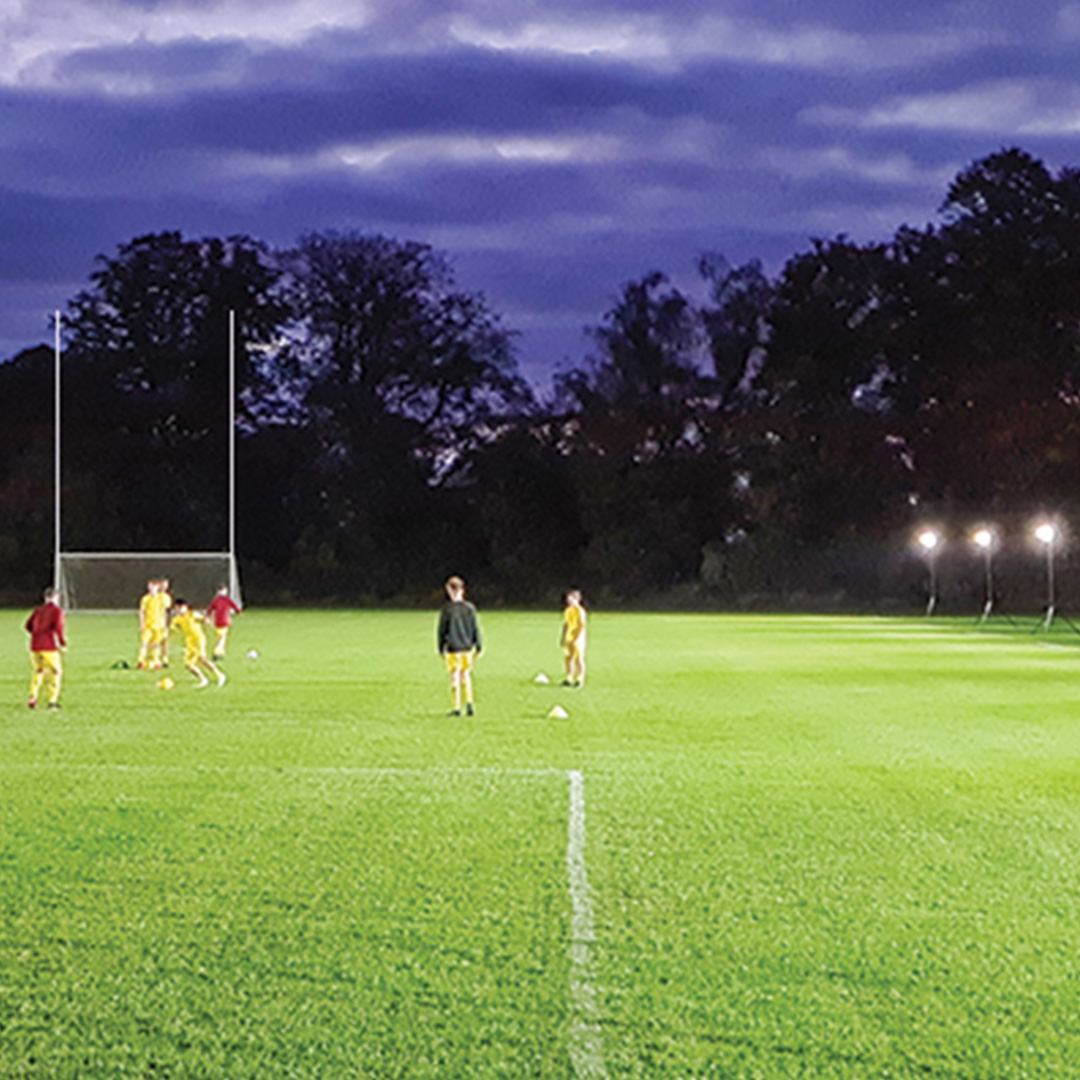 Image 27 Sports-LITE training kit lighting up a GAA football field for winter training