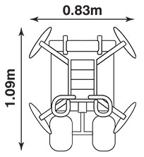 QUAD POD K65 - Footprint Stowed