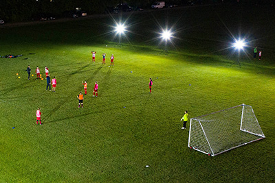 8-KIT-Sports-LITE-Football Ritelite Sports-LITE 8 kit training lights lighting up a 7 a side football pitch for winter training
