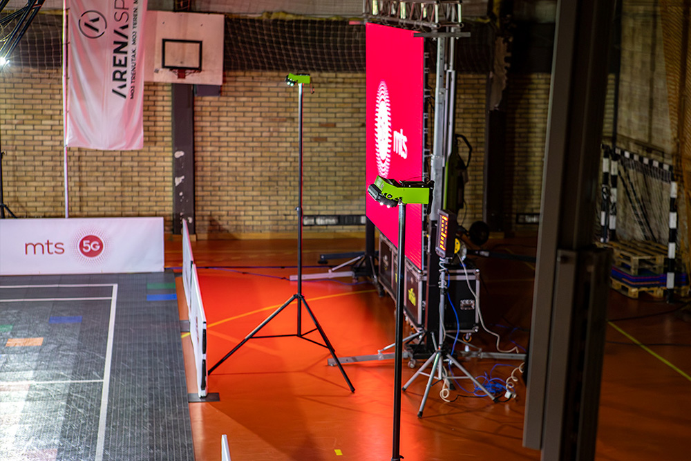 Ritelite Quad Pod K65 mobile lighting towers lighting up a pitch for evening outdoor winter rugby practice