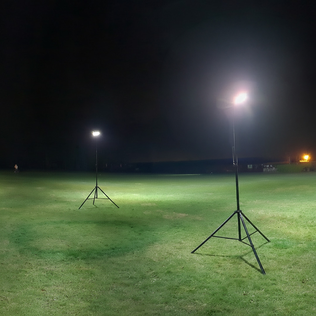 Ritelite Sports-LITE training kit light up a single tennis court for winter practice