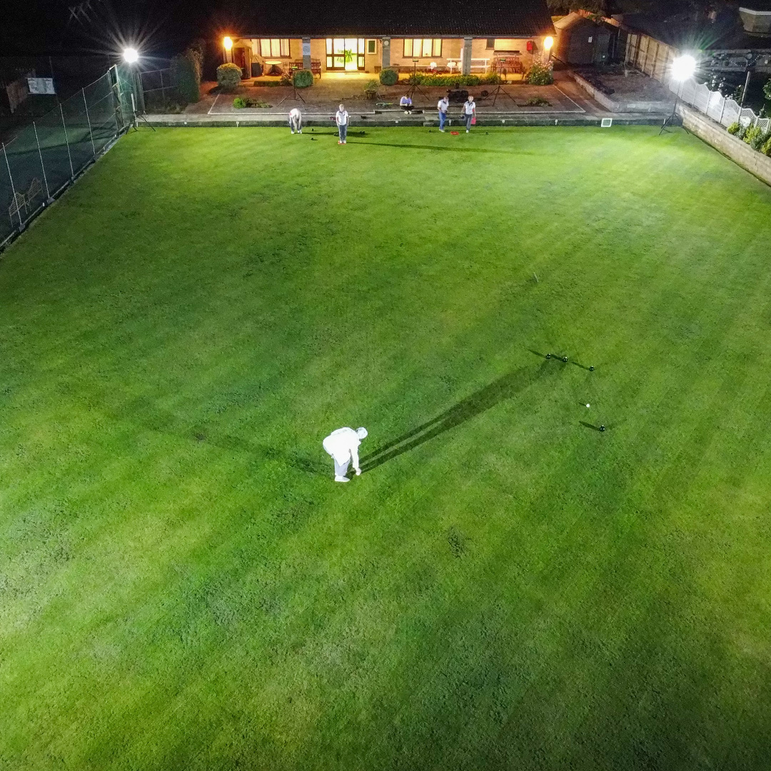 Ritelite Sports-LITE training kit lighting up a rugby pitch for winter training