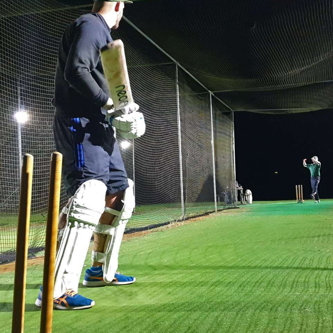 Ritelite Sports-LITE training kit light up a single tennis court for winter practice