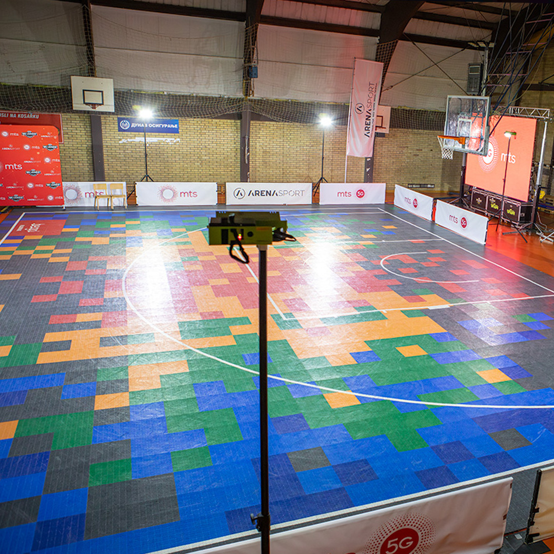 Ritelite Sports-LITE training kit light up a single tennis court for winter practice