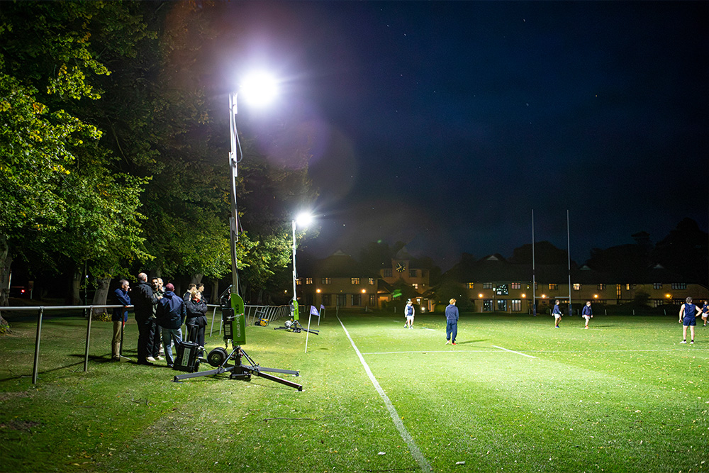 Ritelite Sports-LITE training kits light up a single tennis court for winter training